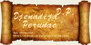 Đenadija Perunac vizit kartica